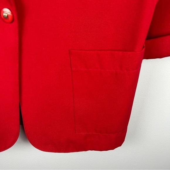 Vintage Tradition Classic Red Blazer Jacket Retro Size 10 - Picture 8 of 13